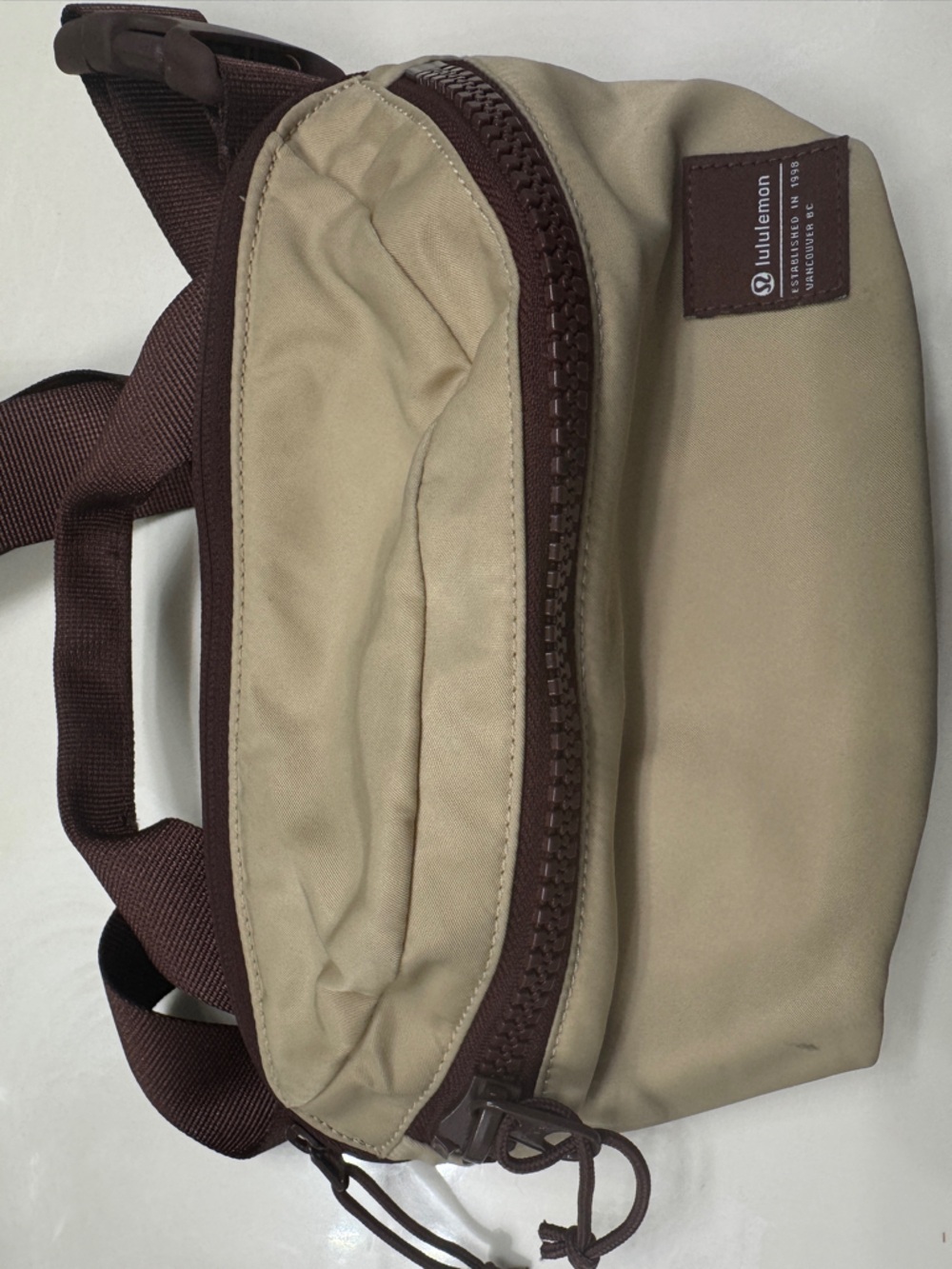 lululemon athletica Beige and Brown Men's Sling Belt Bag